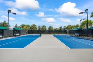 new Azure home with pickleball courts